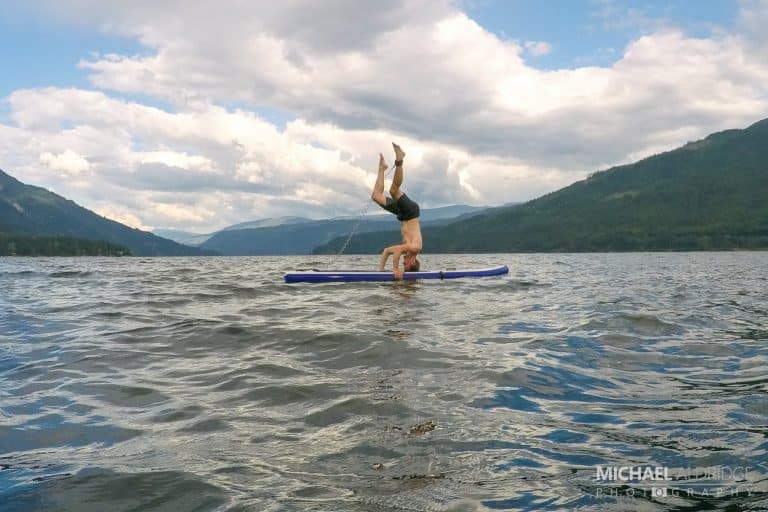 Headstand Paddleboarding, Salmon Arm, BC