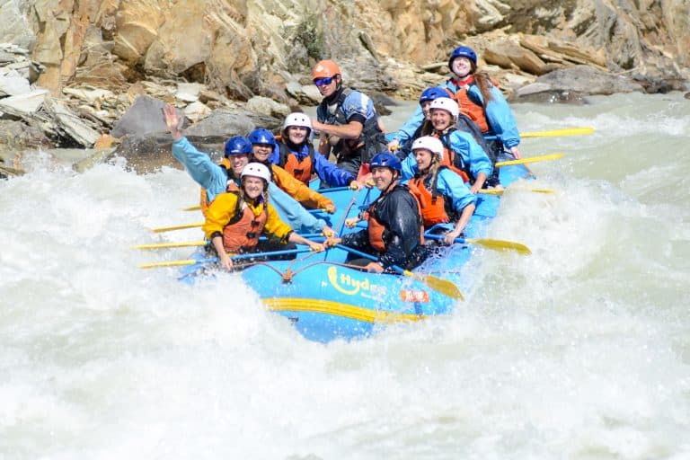 Rafting the Hydra River Rapids in Banff, Canada