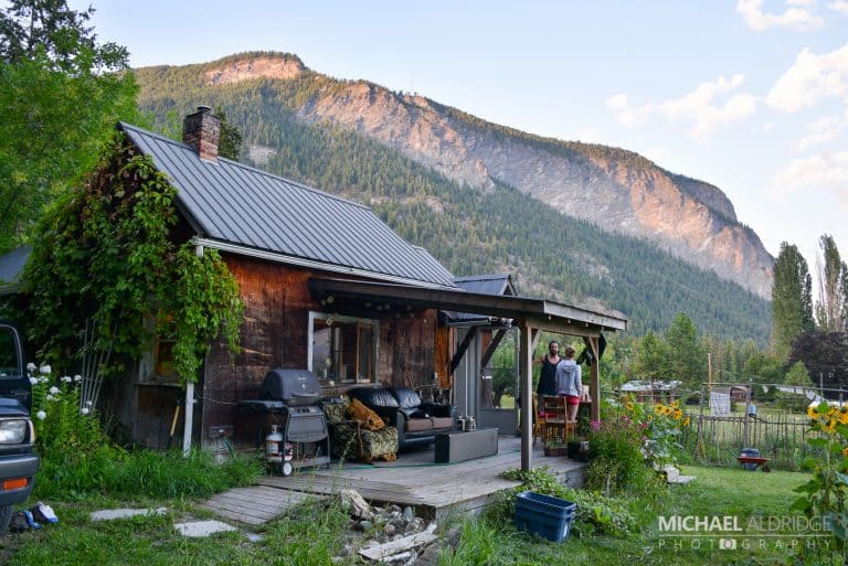 James's cabin in Sunnybrae, BC