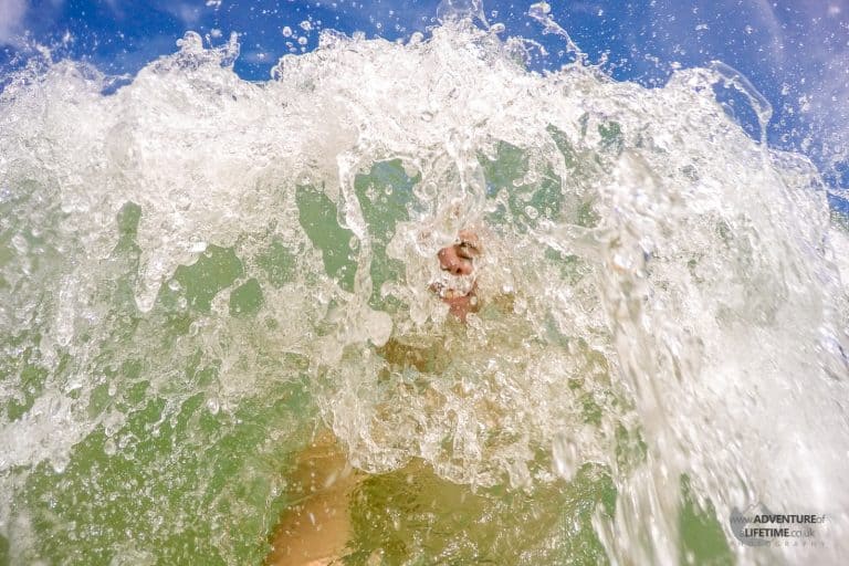 Michael enjoying the waves