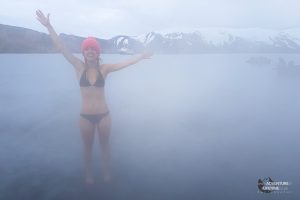 Dora Bikin Polar Plunge, Antarctica