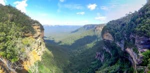 Panorama of Sydney's Blue Mountains