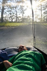 Waking up on Fraser Island