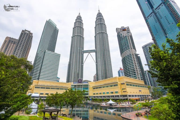 View up to the Petronas Towers in KL