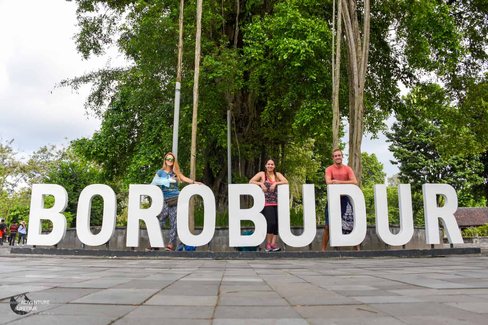 The entrance to Borobudur temple, Java