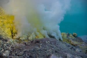 Ijen Volcano Sulphur Mine, Java